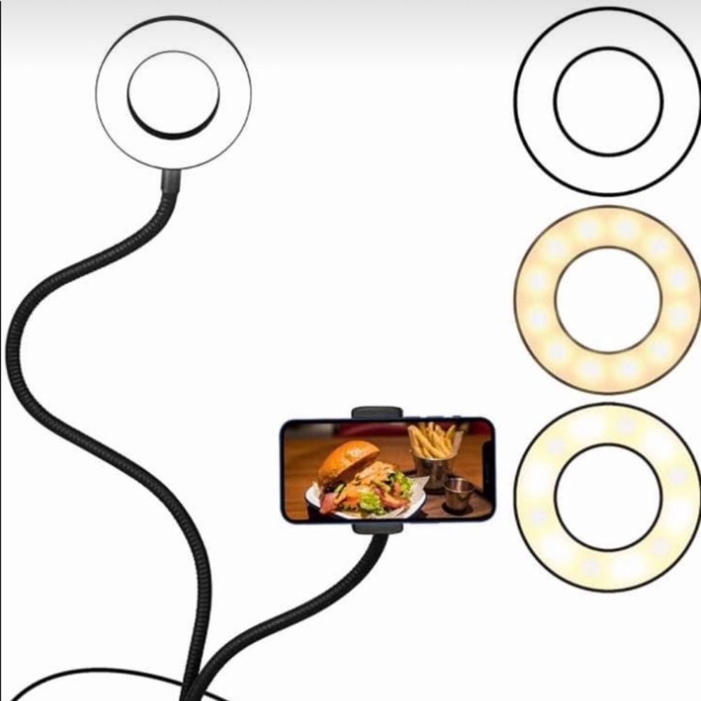 USB Selfie Ring Light with Cell Phone Holder Stand for Live Stream